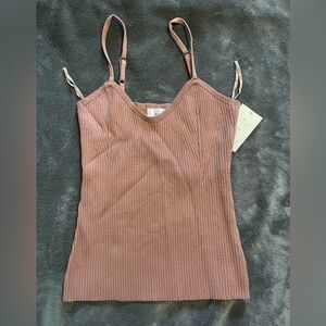 Ribbed Sweater Tank reddish/brown